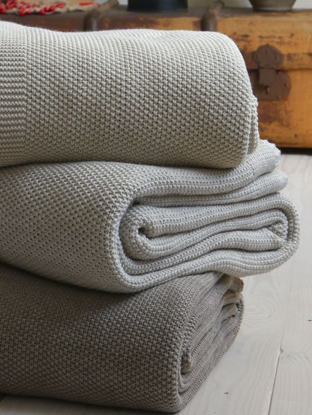 Покривало в'язане 170x240 LA MODNO CORN Natural Linen (50% бавовна, 50% акрил) лляне 200243 фото