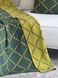 Покривало бавовняне 150x200 LA MODNO DIAMOND Green-Yellow (100% бавовна) зелене 200175 фото 5